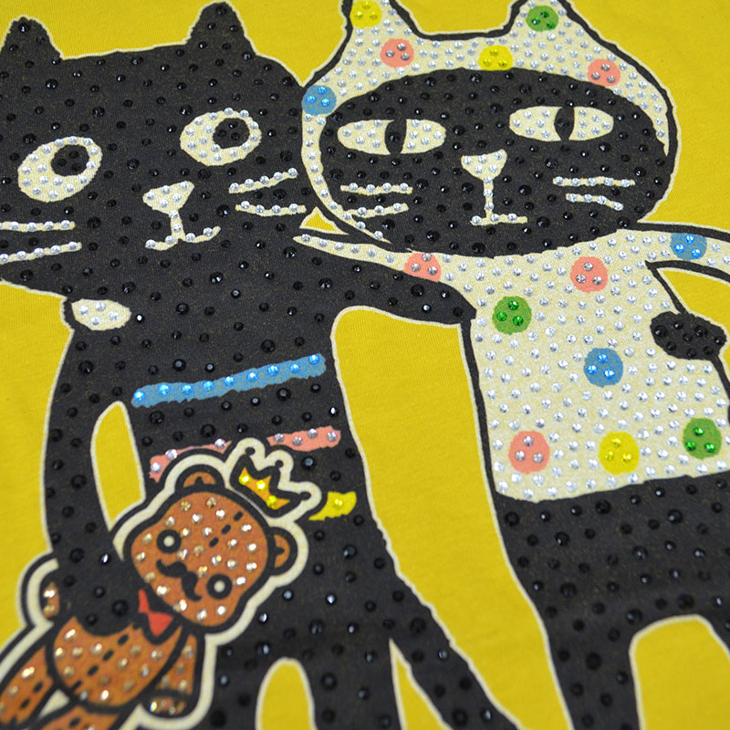 【NEW ENGLAND×Pebblyコラボ】カラフルキャッツフレンズwith NEW ENGLANDベアTシャツ