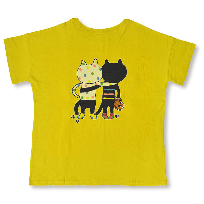 【NEW ENGLAND×Pebblyコラボ】カラフルキャッツフレンズwith NEW ENGLANDベアTシャツ