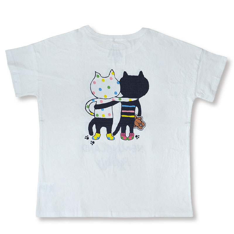 【NEW ENGLAND×Pebblyコラボ】カラフルキャッツフレンズwith NEW ENGLANDベアTシャツ