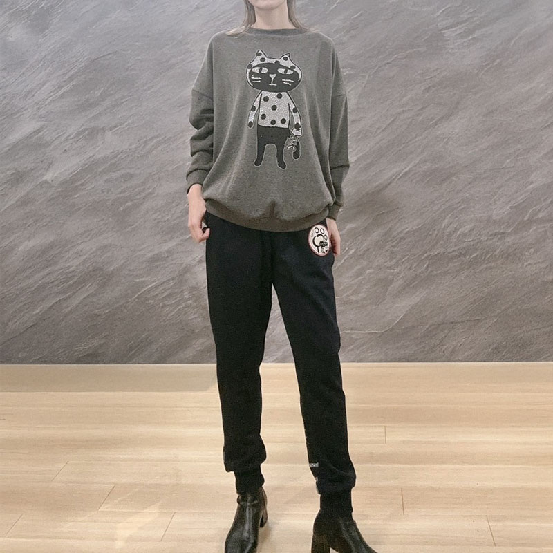 キャッツフェイスウォームスウェットパンツ