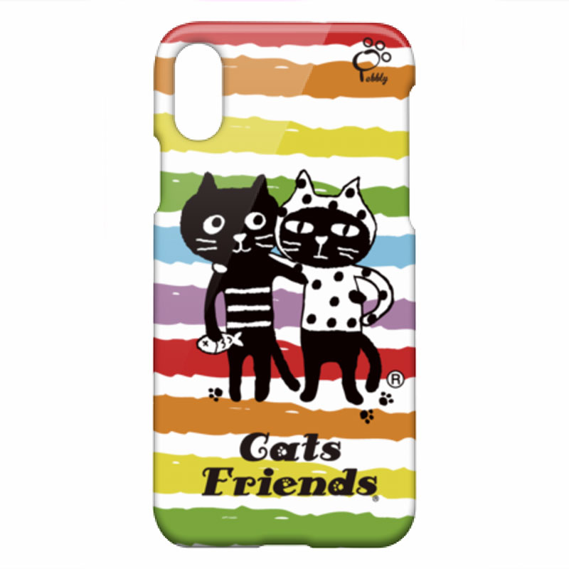 【オンライン限定商品】キャッツフレンズボーダー・スマホハードカバーケース