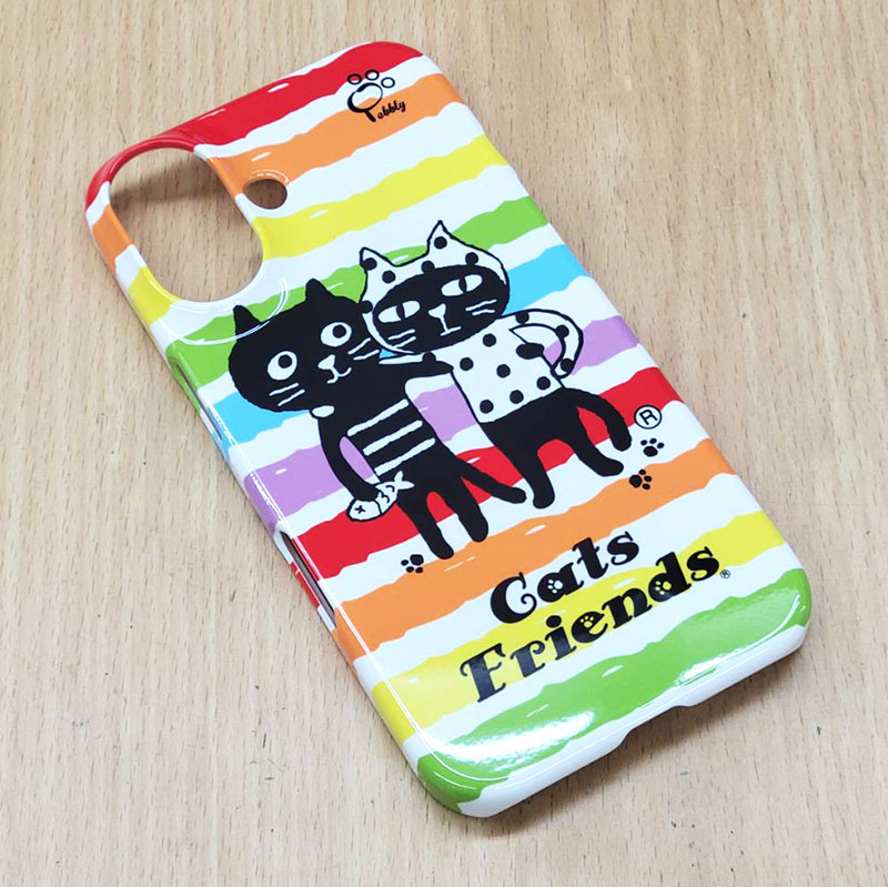 【オンライン限定商品】キャッツフレンズボーダー・スマホハードカバーケース