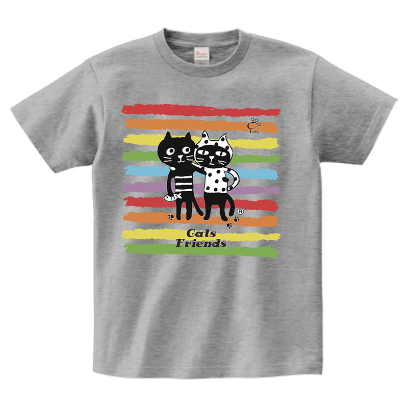 【オンライン限定商品】キャッツフレンズボーダーTシャツ