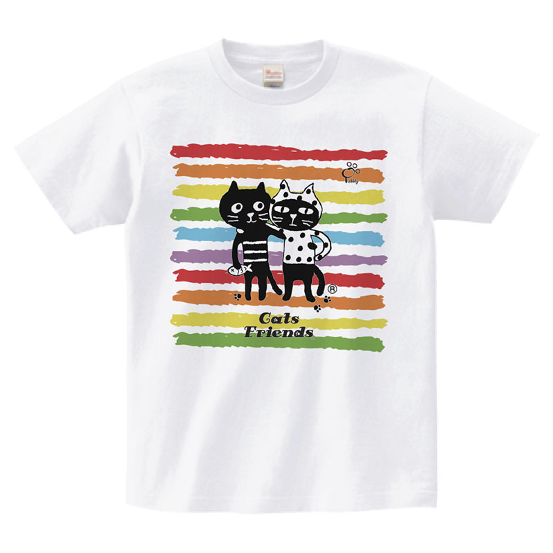 【オンライン限定商品】キャッツフレンズボーダーTシャツ