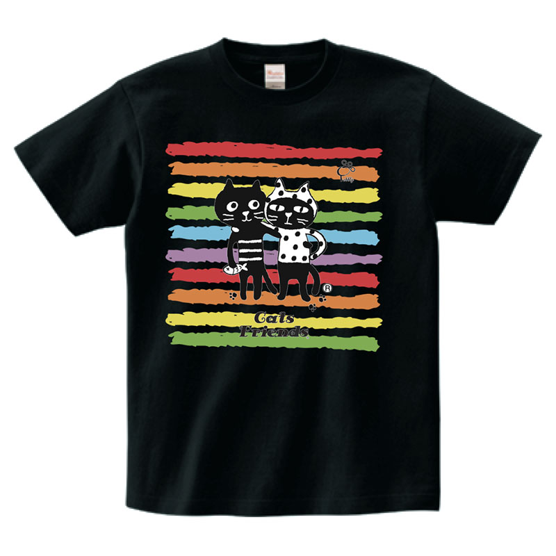 【オンライン限定商品】キャッツフレンズボーダーTシャツ