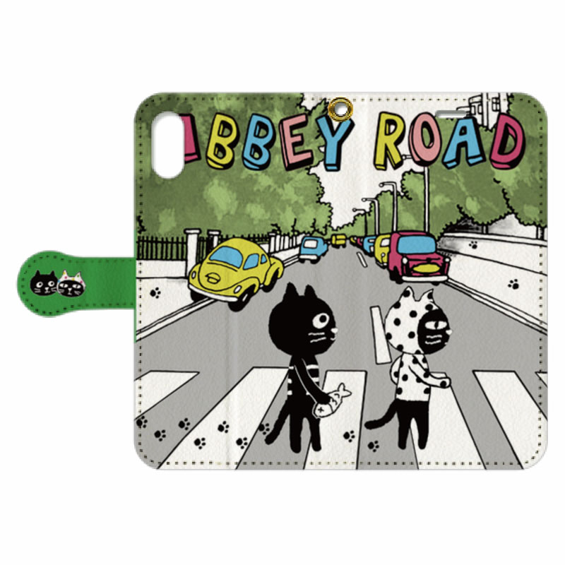 【オンライン限定商品】CatsFriendsRoad手帳型iPhoneケース