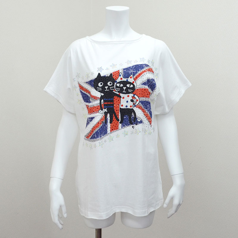 新作P2倍5月22日まで◇キャッツフレンズユニオンジャックスターTシャツ