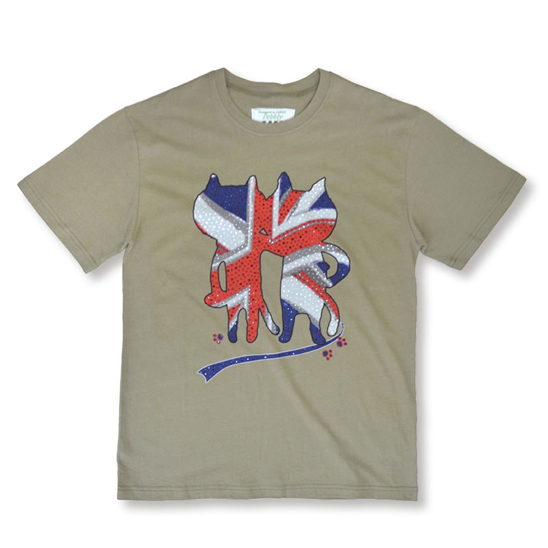 新作P2倍5月22日まで◇キャッツフレンズユニオンジャックTシャツ