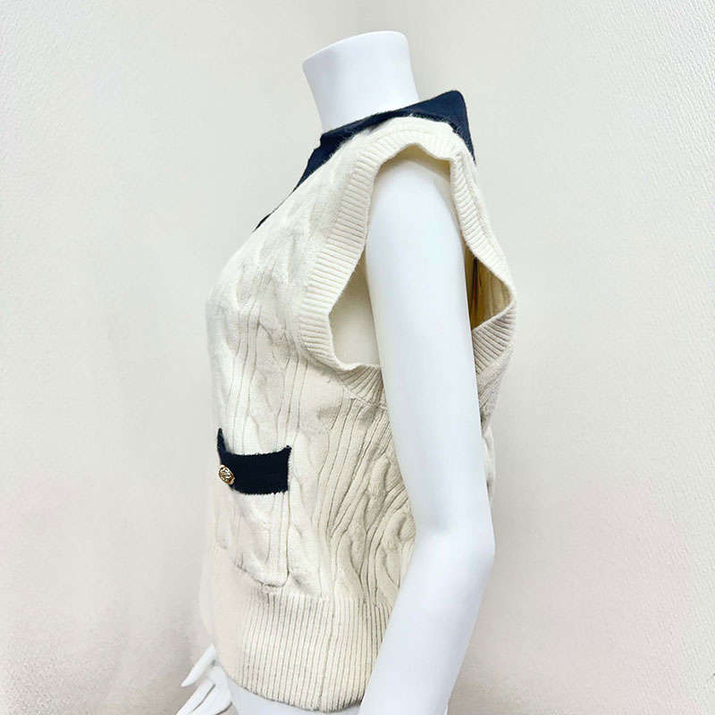 【インポート】[MECHELLE]ポケットニットベスト