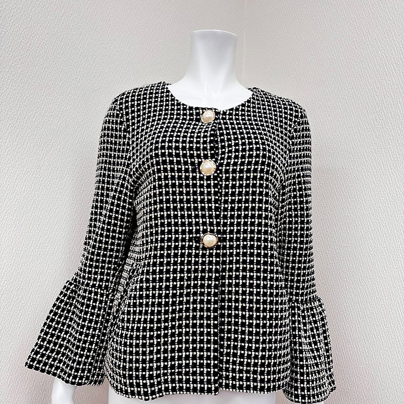 【インポート】[MELANERA]袖フレアノーカラージャケット