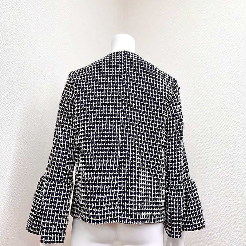 【インポート】[MELANERA]袖フレアノーカラージャケット