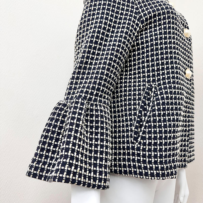 【インポート】[MELANERA]袖フレアノーカラージャケット