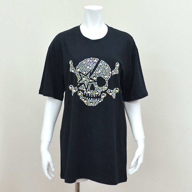 3DパールスカルTシャツ