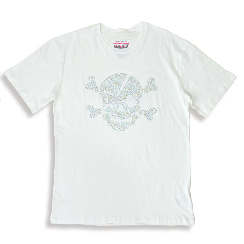 3DパールスカルTシャツ