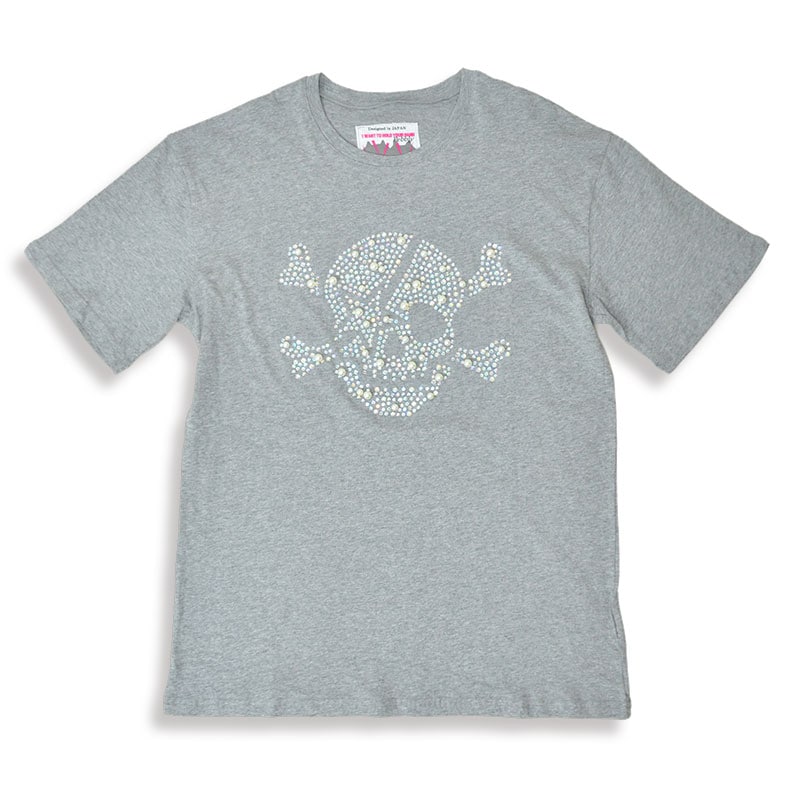 3DパールスカルTシャツ