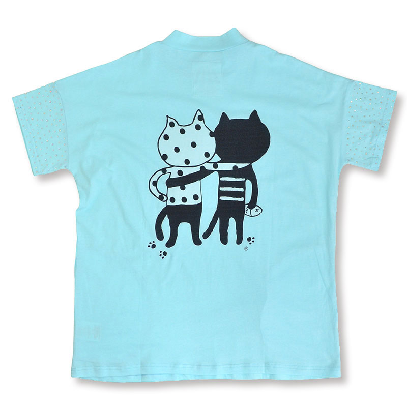 Me&YoエンブロイダリーモックネックTシャツ