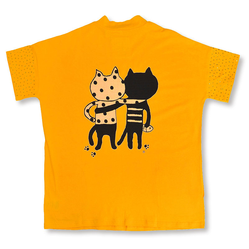 Me&YoエンブロイダリーモックネックTシャツ