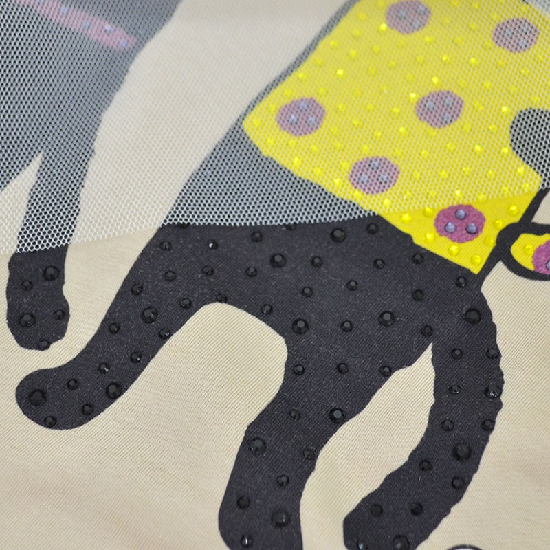 カラフルキャッツフレンズレイヤードTシャツ