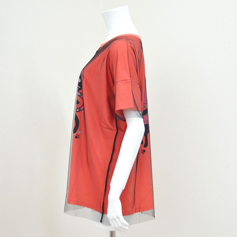 カラフルキャッツフレンズレイヤードTシャツ