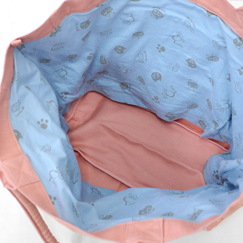 【大容量】 キャッツフェイスストーンLバッグ 軽量 トートバッグ 巾着タイプ A4収納可 キャッツフェイスストーンLバッグ ストーン付き Lバッグ 通勤通学のサブバッグ 