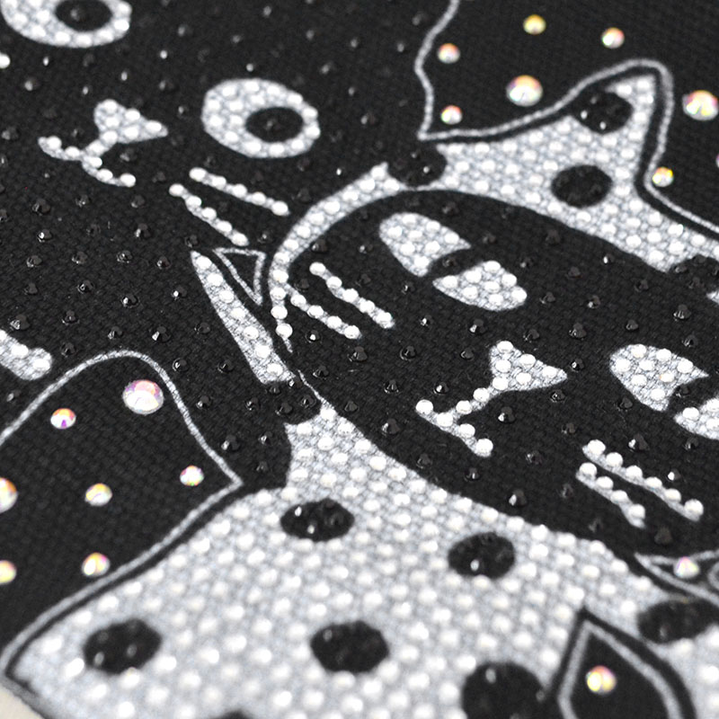 【大容量】 キャッツフェイスストーンLバッグ 軽量 トートバッグ 巾着タイプ A4収納可 キャッツフェイスストーンLバッグ ストーン付き Lバッグ 通勤通学のサブバッグ 