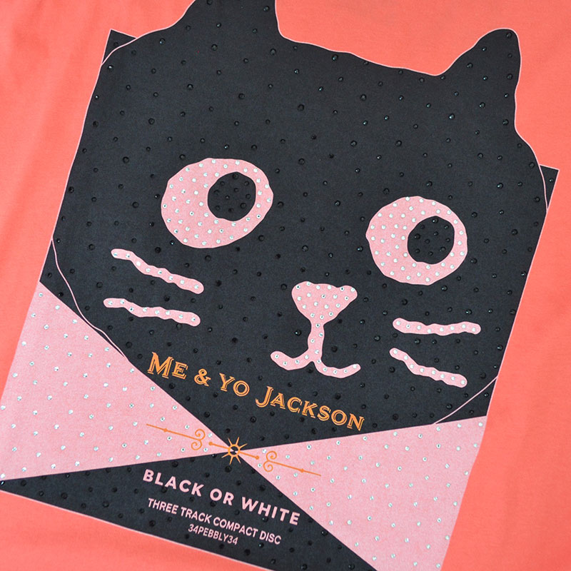 Me&YoブラックホワイトロングTシャツ