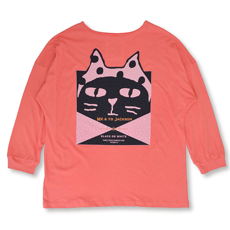 Me&YoブラックホワイトロングTシャツ