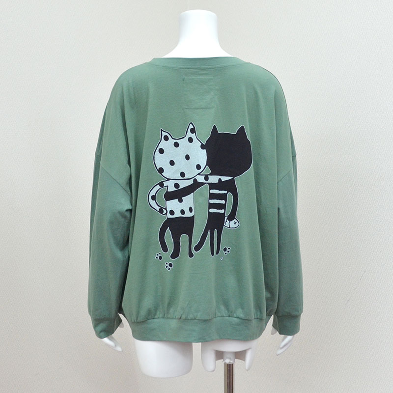 キャッツフレンズエンブロイダリーロングTシャツ