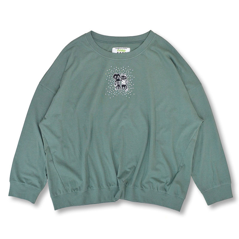 キャッツフレンズエンブロイダリーロングTシャツ