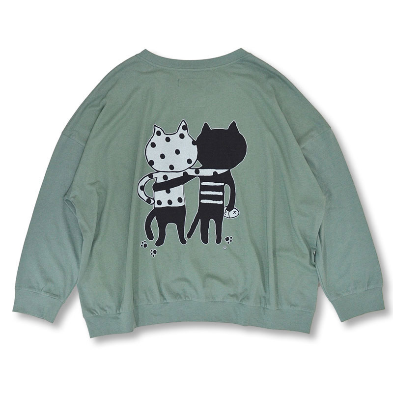 キャッツフレンズエンブロイダリーロングTシャツ