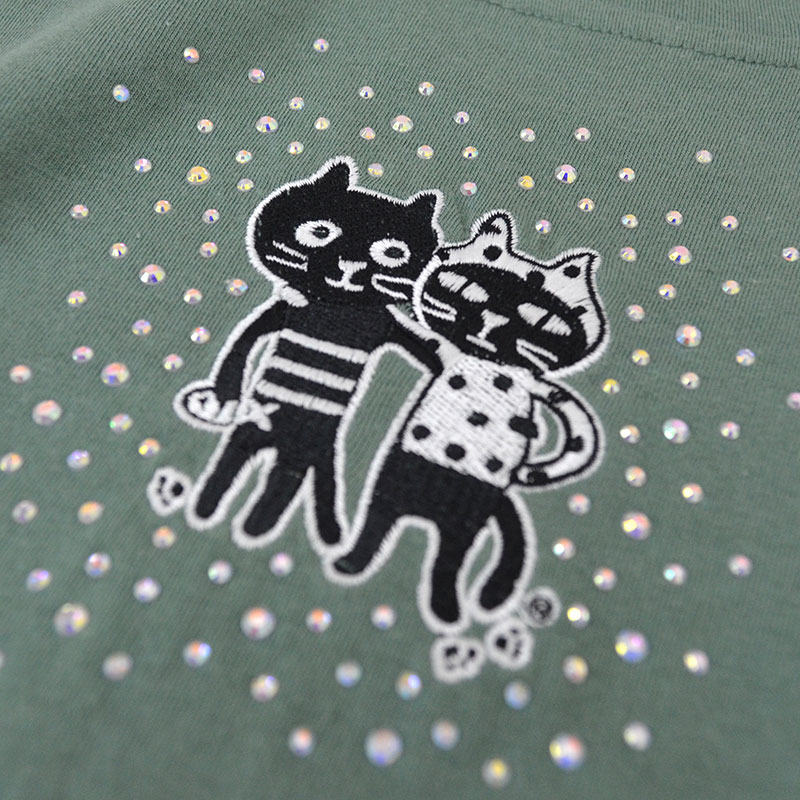 キャッツフレンズエンブロイダリーロングTシャツ