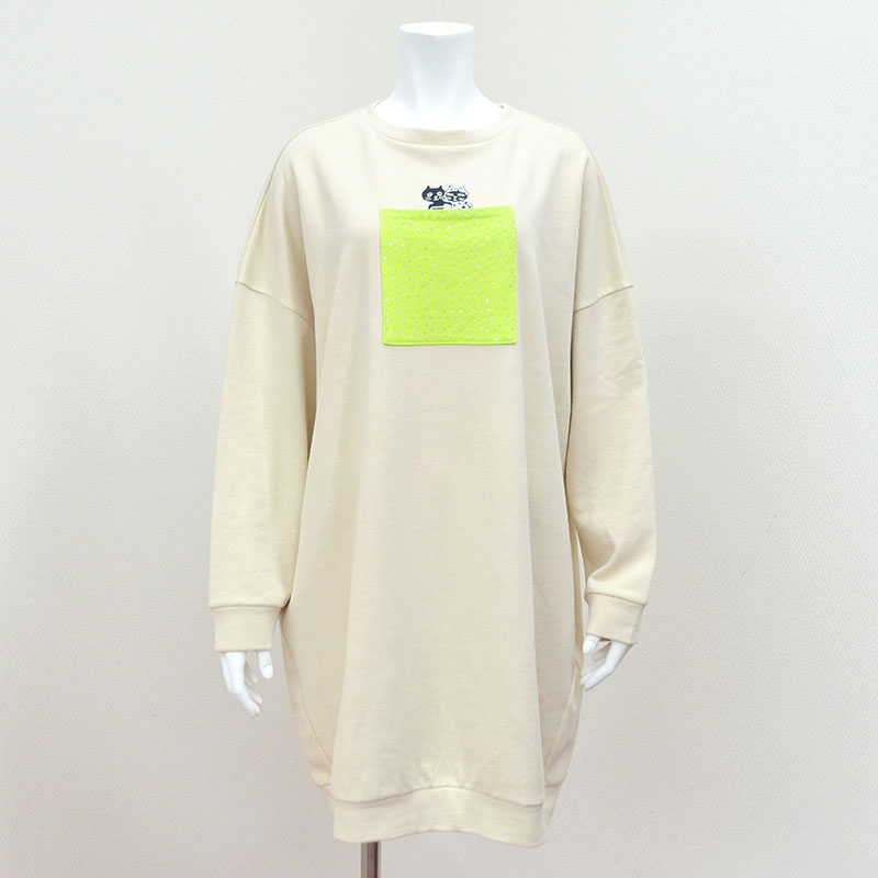 キャッツフレンズエンブロイダリースウェットワンピース