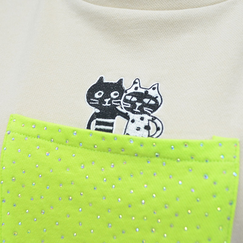 キャッツフレンズエンブロイダリースウェットワンピース