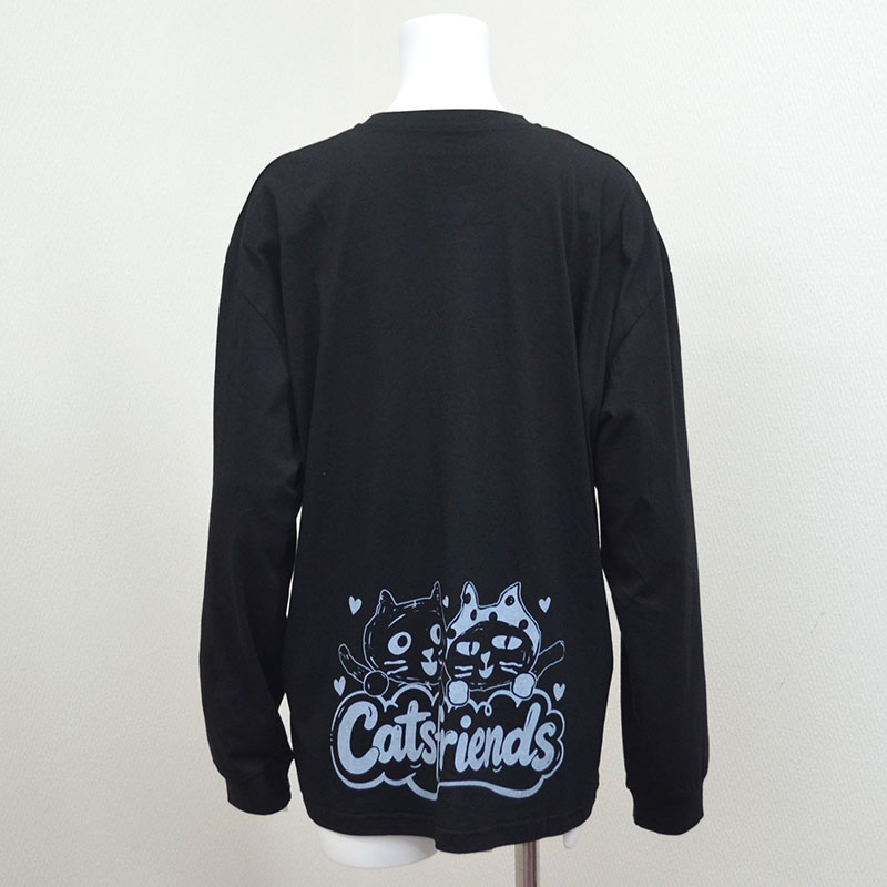キャッツフレンズレッドロングTシャツ