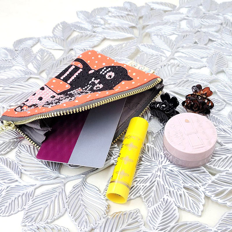 キャッツフェイスストーンコインカードケース