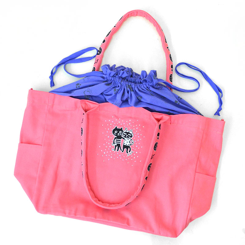 キャッツフレンズエンブロイダリーLバッグ