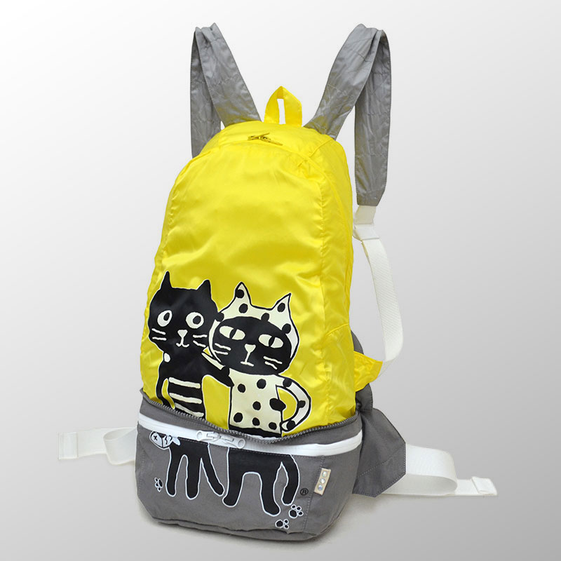 キャッツフレンズ 2WAY ナイロンバックパック 軽量＆大容量 猫デザイン  通学 通勤に最適