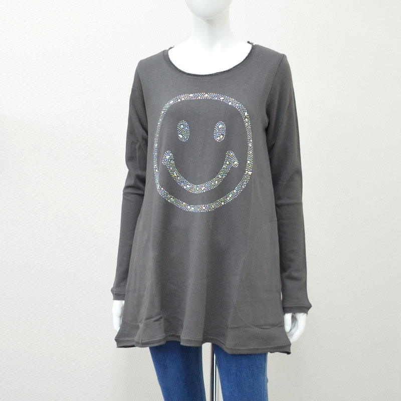 スマイルスウェットワンピース トップス 長袖 Pebbly公式通販サイト