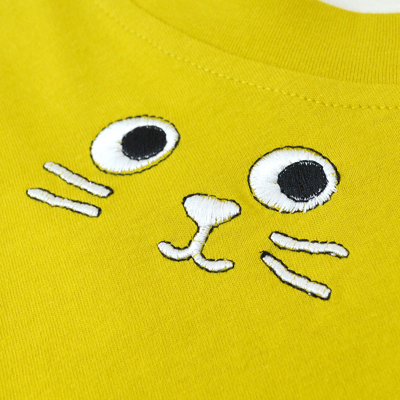 Me&YoアイズエンブロイダリーロングTシャツ