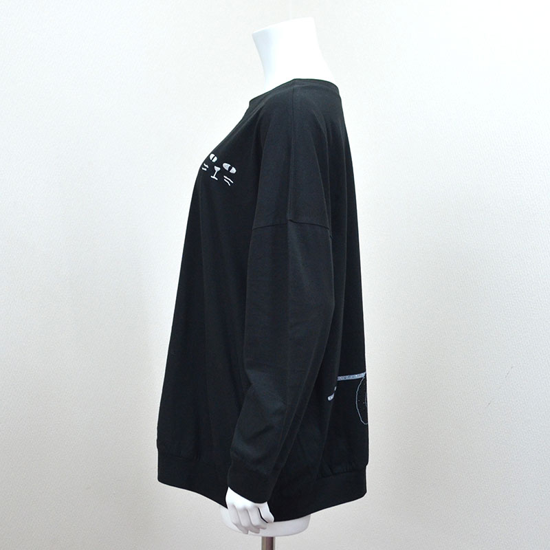 Me&YoアイズエンブロイダリーロングTシャツ