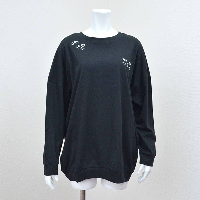 Me&YoアイズエンブロイダリーロングTシャツ