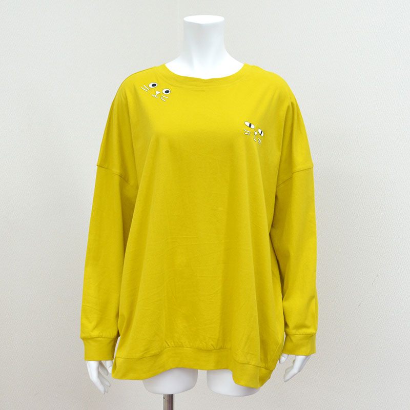 Me&YoアイズエンブロイダリーロングTシャツ