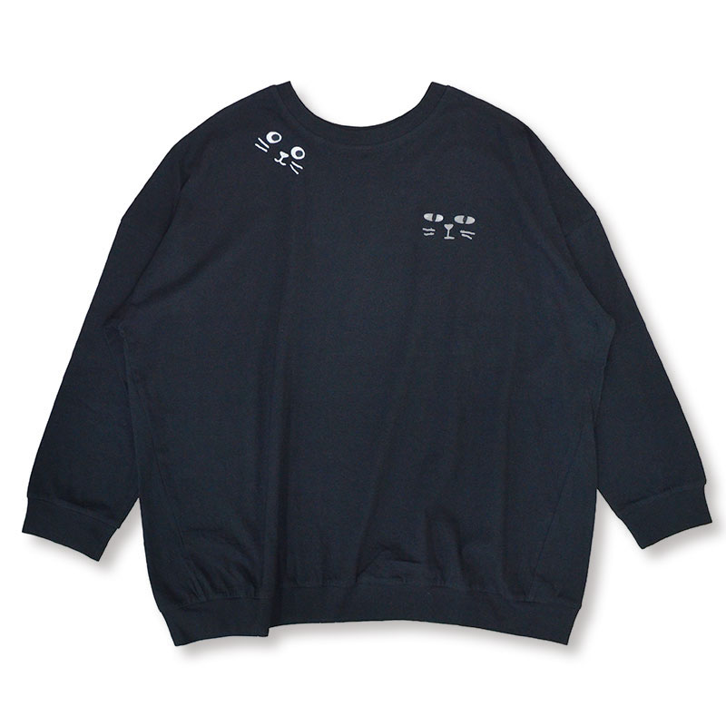 Me&YoアイズエンブロイダリーロングTシャツ