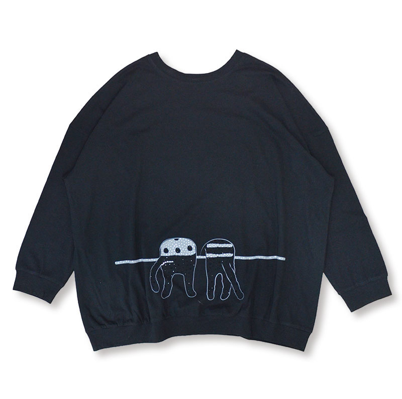 Me&YoアイズエンブロイダリーロングTシャツ