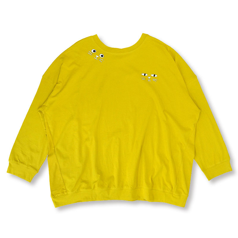 Me&YoアイズエンブロイダリーロングTシャツ