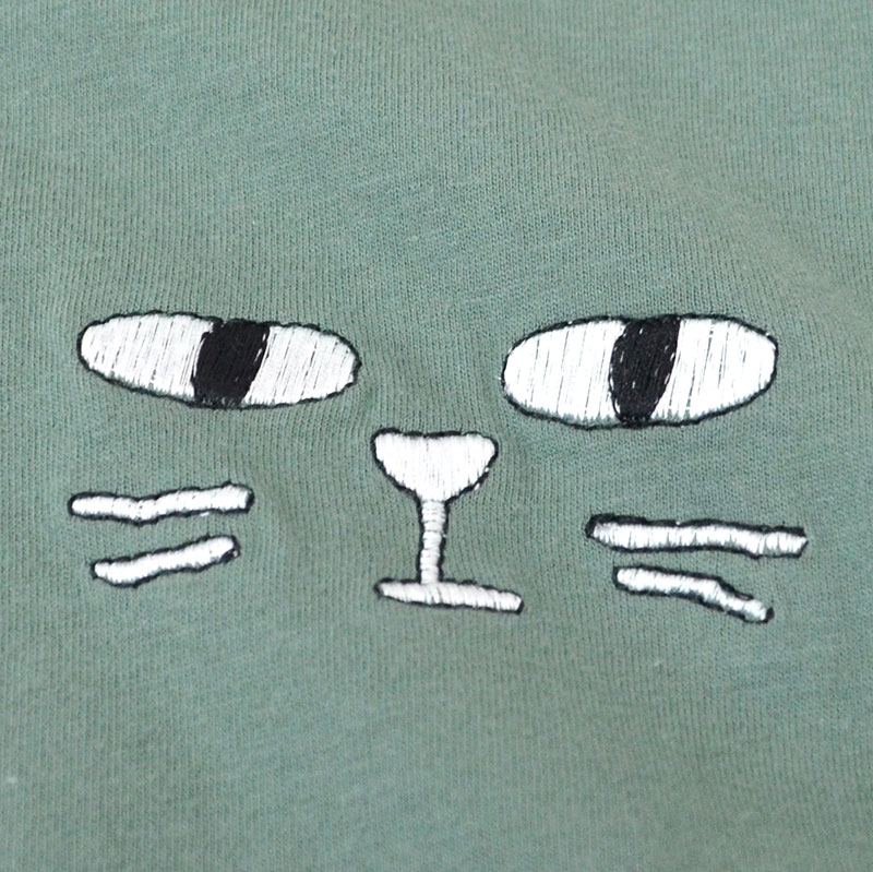 Me&YoアイズエンブロイダリーロングTシャツ