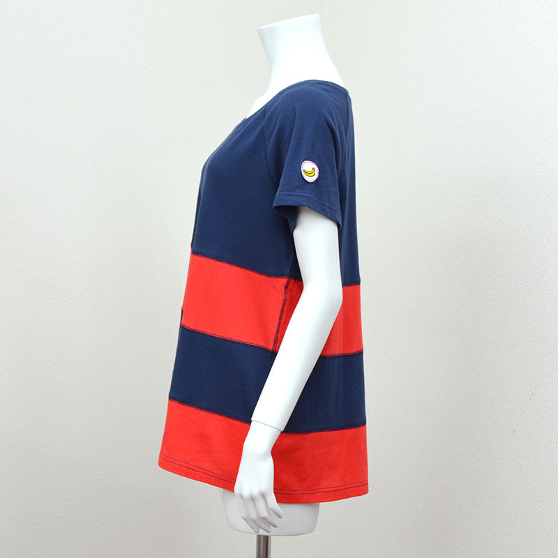 【BANANA Tees】Grape NAVY/RED