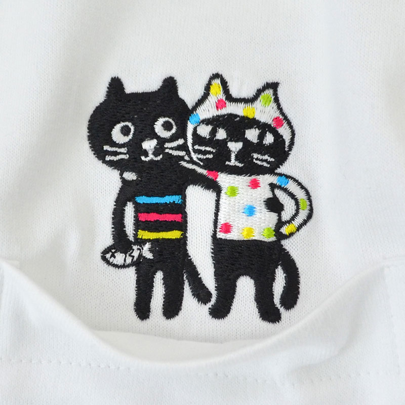 キャッツフレンズポケット刺繍Tシャツ