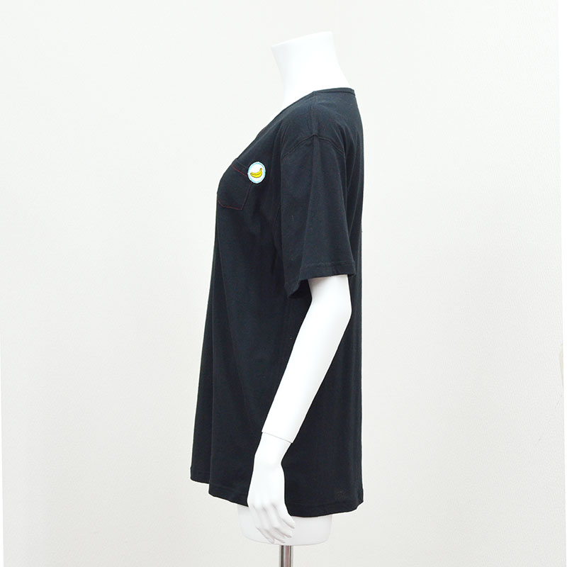 【BANANA Tees】Apple Pocket BLACK