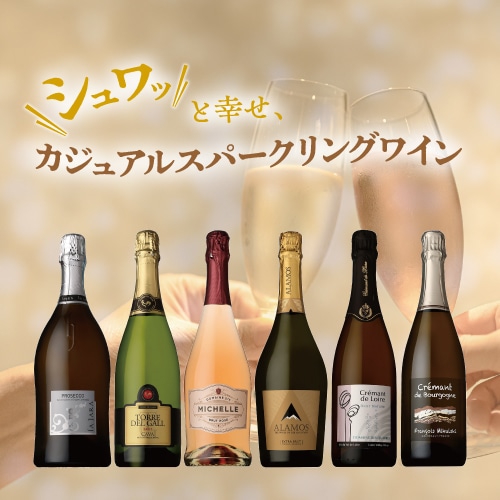 シャンパーニュ 6本セット 21％OFF☆送料無料】カジュアルスパークリングワイン6本セット